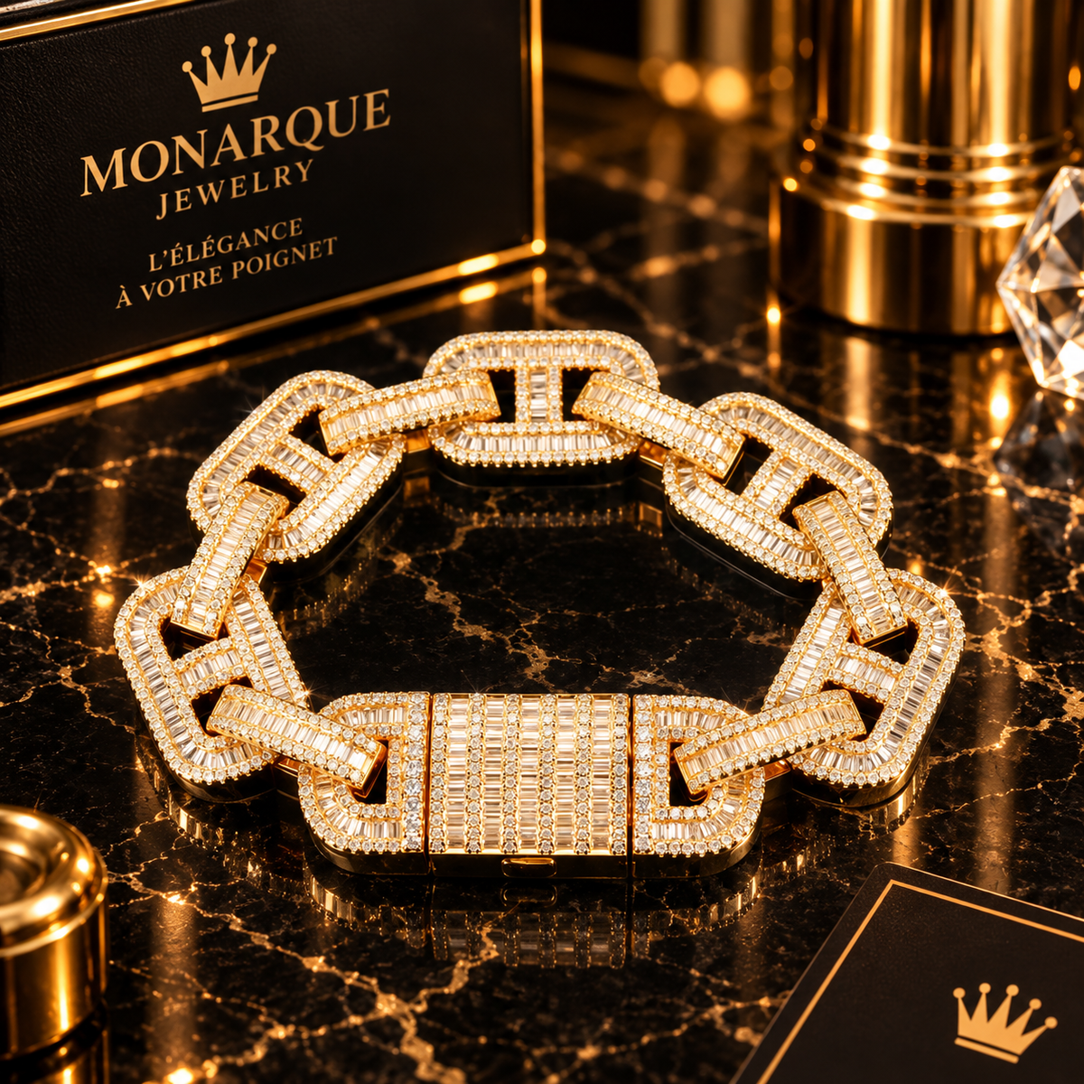 Bracelet Royal Link VVS Moissanite