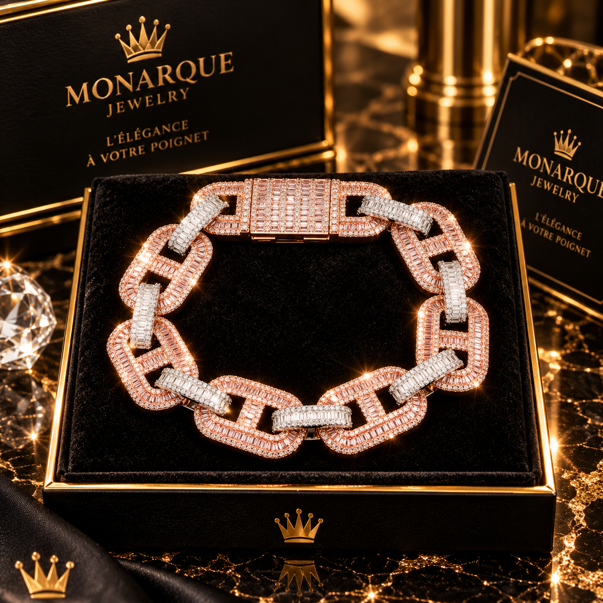 Bracelet Royal Link VVS Moissanite