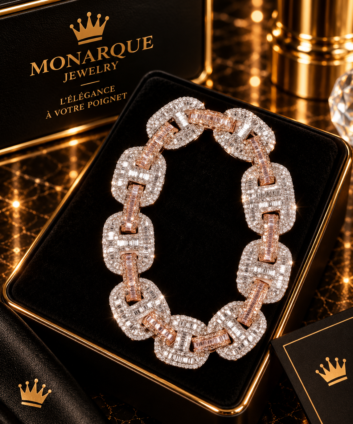 Bracelet Royal Link VVS Moissanite