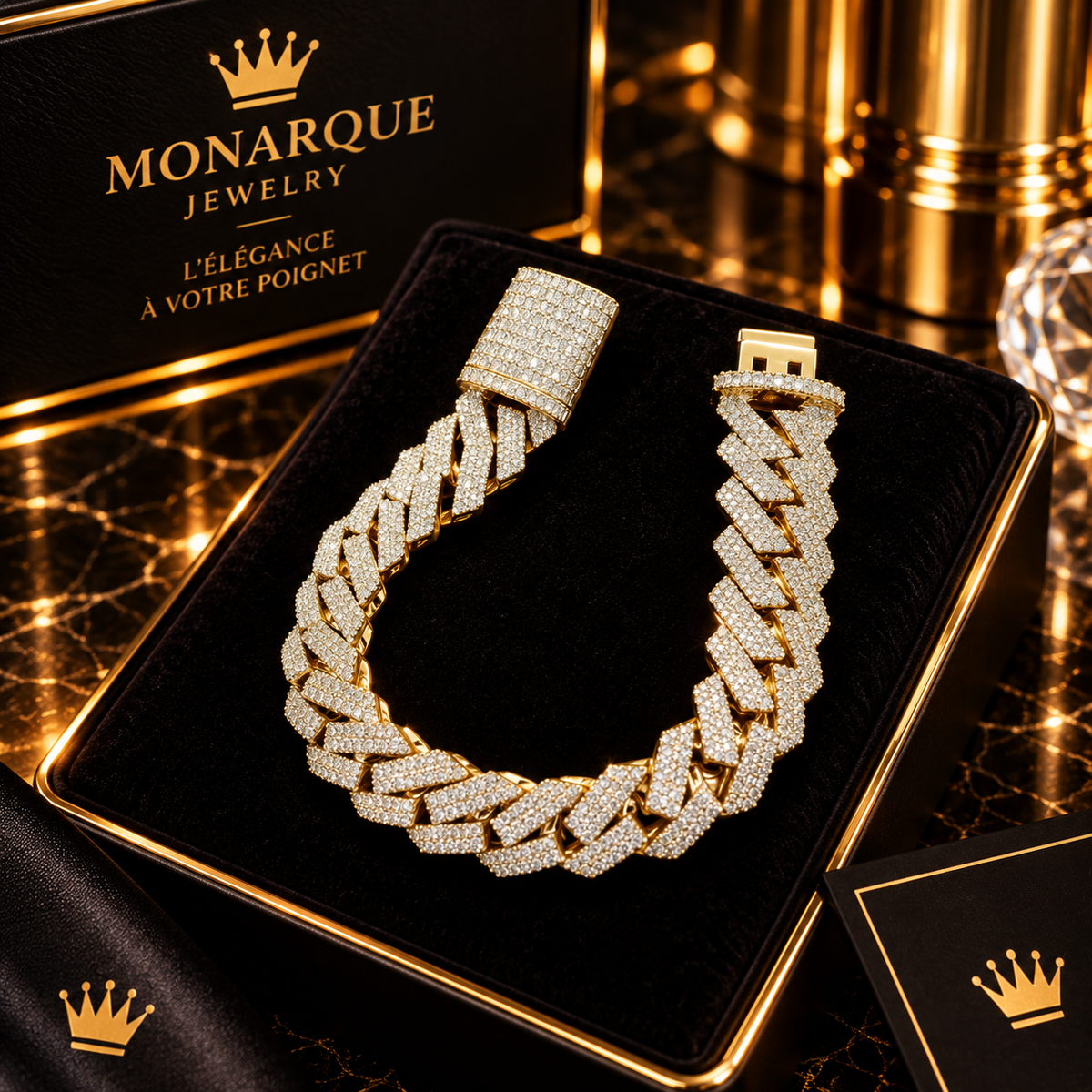 Chaîne Cuban Royale VVS Moissanite